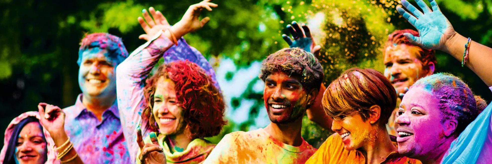 people with paint